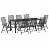 vidaXL Set da Pranzo per Giardino 9 pz Antracite