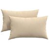 vidaXL Cuscini da Divano 2 pz Tessuto Crema 50 x 30 cm
