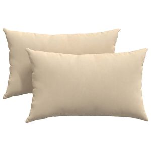 vidaXL Cuscini da Divano 2 pz Tessuto Crema 50 x 30 cm