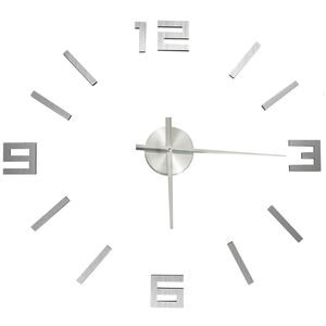 vidaXL Orologio da Parete 3D Design Moderno Argento 100 cm XXL