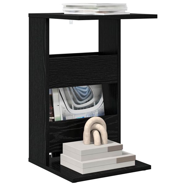 vidaXL Tavolo laterale Rovere Nero 40 x 35 x 60,5 cm Legno multistrato