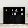 vidaXL Credenza Rovere Nero 132 x 35,5 x 103,5 cm Legno multistrato