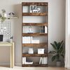 vidaXL Armadio per Libri con lo scaffale Rovere fum&eacute; 80 x 30 x 198 cm