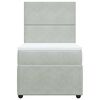 vidaXL Giroletto a Molle con Materasso Grigio Chiaro 90x190 cm Velluto