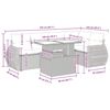 vidaXL Set Divano da Giardino 6 pz con Cuscini Beige in Polyrattan