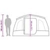 vidaXL Tenda Familiare a Tunnel per 8 Persone Blu Impermeabile