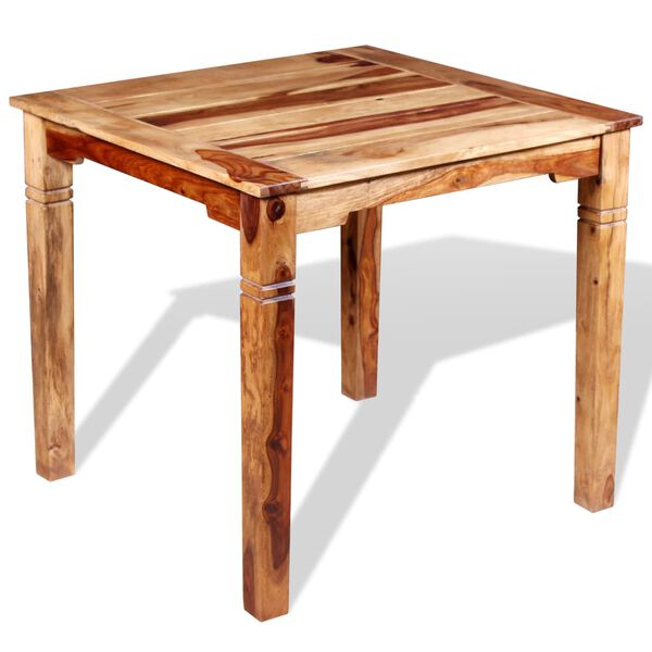 vidaXL Tavolo da Pranzo in Legno Massello di Acacia 82x80x76 cm