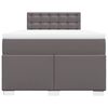 vidaXL Giroletto a Molle con Materasso Grigio 120x200 cm in Similpelle