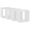 vidaXL Mensole Parete a Cubo 4 pz Bianche 22x15x22 cm