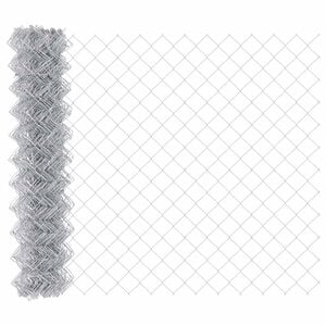 vidaXL Recinzione a rete metallica 10 x 1,2 m Acciaio zincato Argento