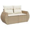 vidaXL Set Divano da Giardino con cuscino 12 pcs beige e panna