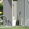 vidaXL Capanno per Legna Grigio 245x98x159 cm in Acciaio Zincato