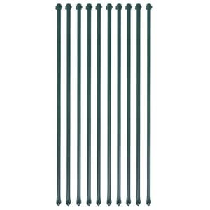 vidaXL Pali da Giardino 10 pz in Metallo 1 m Verde