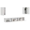 vidaXL Set mobile TV 5 pcs Bianco Lucido Legno multistrato