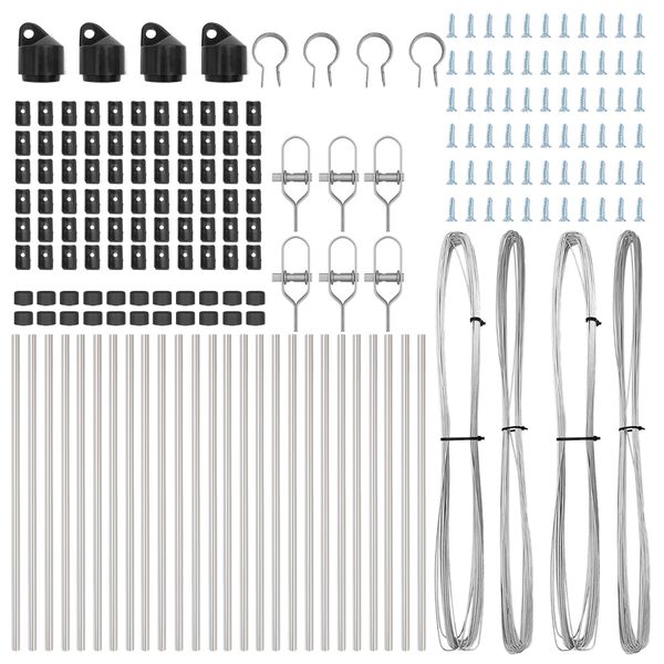 vidaXL Palo della recinzione 26 pcs Grigio 3,2 x 3,2 x 100 cm Acciaio