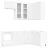 vidaXL Unit&agrave; Cucina LYON 8 pz Bianco Legno ingegnerizzato