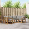 vidaXL Set di divani da esterno 6 pcs Grigio Naturale e Chiaro