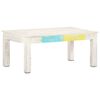 vidaXL Tavolino da Salotto Bianco 110x60x45 cm in Massello di Mango