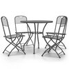 vidaXL Set da Pranzo per Giardino 5pz Rete Metallica Espansa Antracite