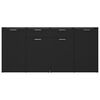 vidaXL Credenza Nera 160x36x75 cm in Legno Multistrato