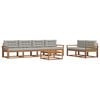 vidaXL Set di divani da esterno 7 pcs Grigio Naturale e Chiaro