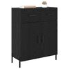 vidaXL Credenza Rovere Nero 69,5 x 34 x 90 cm Legno multistrato