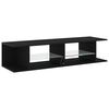 vidaXL Mobile TV Rovere Nero 135 x 39 x 30 cm Legno multistrato
