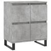 vidaXL Credenza Grigio Cemento 60x35x70 cm in Legno Multistrato