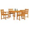 vidaXL Set da Pranzo per Giardino 5 pcs Marrone