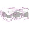 vidaXL Set Divano da Giardino 9pz con Cuscini Grigio Chiaro Polyrattan
