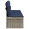 vidaXL | Divano da giardino | Grigio 220 x 62 x 69cm polyrattan