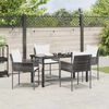 vidaXL Set da Pranzo per Giardino 5 pcs Marrone e Nero Rattan in PE