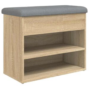 vidaXL Panca Porta Scarpe Rovere Sonoma 62x32x50 cm Legno Multistrato
