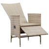 vidaXL Sedie da Giardino Reclinabili 2 pz con Cuscini Polyrattan Beige