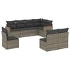 vidaXL Set Divano da Giardino 8 pz con Cuscini Grigio in Polyrattan