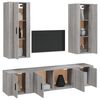 vidaXL Set di Mobili Porta TV 5 pz Grigio Sonoma in Legno Multistrato