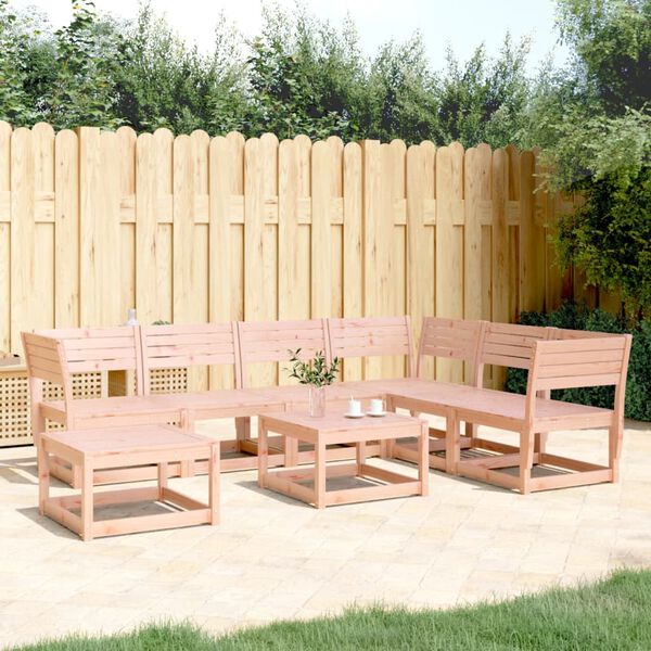 vidaXL Set Salotto da Giardino 7 pz in Legno Massello di Douglas