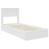 vidaXL Letto con Contenitore Bianco 90 x 200 cm Legno multistrato