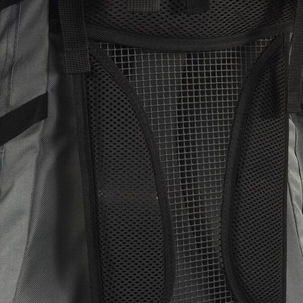 vidaXL Zaino da Trekking Grigio 100 L in Tessuto Oxford