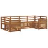 vidaXL Set di divani da esterno 6 pz Naturale
