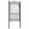 vidaXL Cancello per recinzione EMMEN con punte in acciaio 104x134,5 cm Nero
