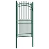 vidaXL Cancello per recinzione EMMEN con punte in acciaio 104x147 cm verde
