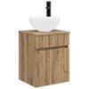 vidaXL Mobile lavabo da parete Rovere Artigianale 39 x 35 x 63 cm