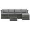 vidaXL Set Divani da Giardino su Pallet 6 pz con Cuscini Massello Pino