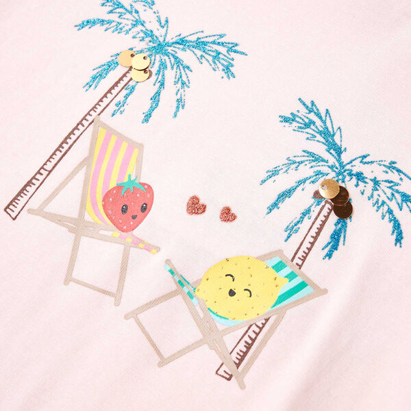 Maglietta da Bambina Rosa Tenue 116