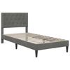 vidaXL Struttura letto con materasso Grigio scuro 90 x 190 cm Velluto