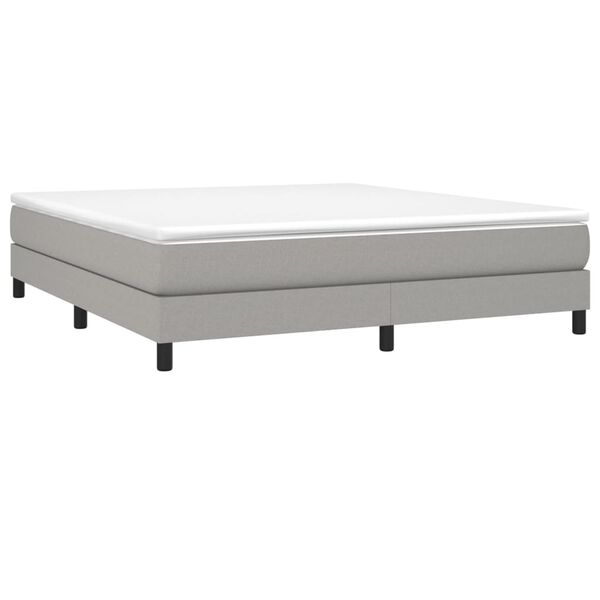 vidaXL Struttura Letto a Rete a Molle Grigio Chiaro 160x200 cm Tessuto
