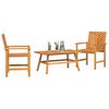 vidaXL Set Lounge da Giardino 3 pcs Marrone Legno di Acacia Massello