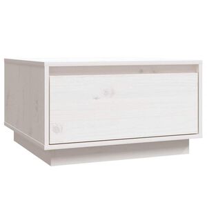 vidaXL Tavolino da Salotto Bianco 55x56x32 cm Legno Massello di Pino