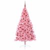 vidaXL Albero di Natale artificiale con luci integrate Rosa 180 cm PVC